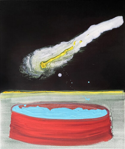 Komet und Pool von Tobias Wyrzykowski, Malerei kaufen auf Singulart