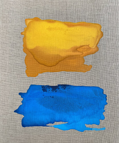 Orange/Blau van Tobias Wyrzykowski, Schilderij te koop op Singulart