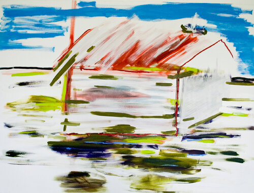 Haus und Sumpf di Tobias Wyrzykowski, Pittura in vendita su Singulart