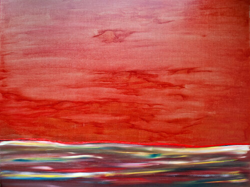 Edition Landschaft - Rot par Tobias Wyrzykowski, Peinture en vente sur Singulart