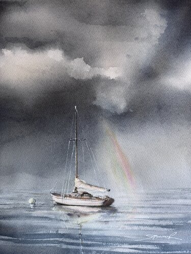 Акварель « мгновение» di Yaroslav Belonogov, Opera su carta in vendita su Singulart