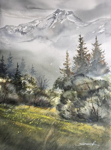 Magia de montaña by Yaroslav Belonogov, Work on Paper for Sale on Singulart