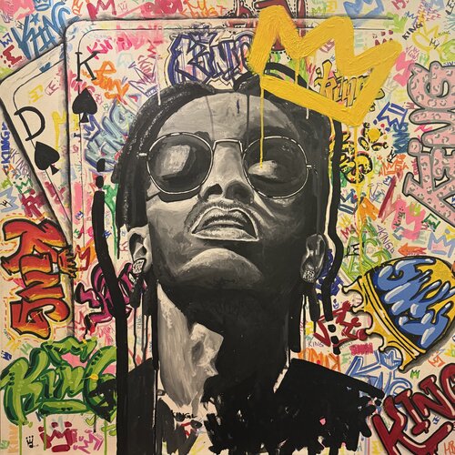 Krone auf Beton von Maria Buchgamer, Malerei kaufen auf Singulart