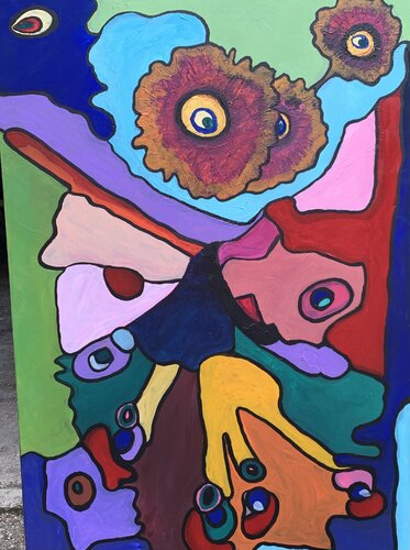Sguardi importuni by Daniela Antonello Antonello, 油畫 for Sale on Singulart