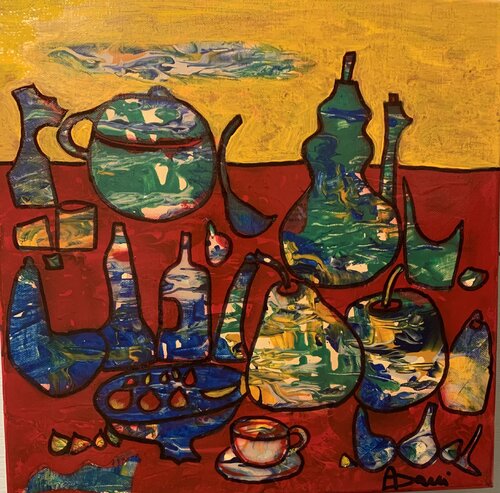 Natura viva all’ora del te’ de Daniela Antonello Antonello, Pintura a la venta en Singulart