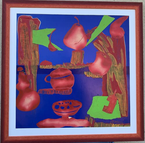 Natura viva con mela- pera di Daniela Antonello Antonello, Opera su carta in vendita su Singulart