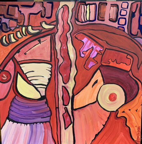 Sinfonia in rosso by Daniela Antonello Antonello, 油畫 for Sale on Singulart