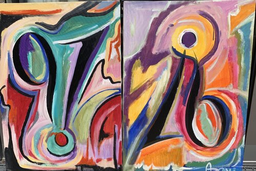 Due opere complementari by Daniela Antonello Antonello, Painting for Sale on Singulart