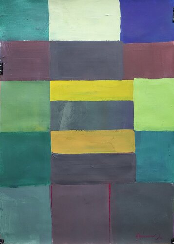 Green over red von Nikos Lamprinos, Malerei kaufen auf Singulart