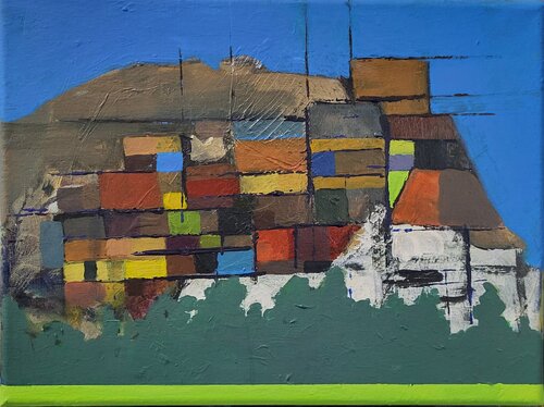 Architectural structures von Nikos Lamprinos, Malerei kaufen auf Singulart