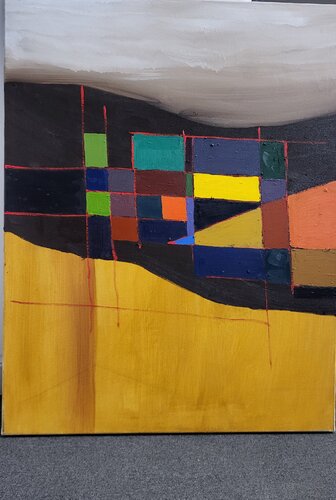 Over the mountains von Nikos Lamprinos, Malerei kaufen auf Singulart
