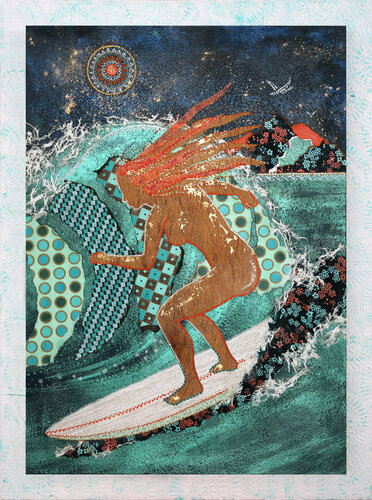 Jeux olympiques à Tahiti : Hinemoana déesse de l'Eau de Stéphanie Gendron, Pintura a la venta en Singulart