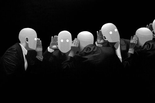 Misunderstanding is always faster than understanding van Jungwan Chae, Schilderij te koop op Singulart