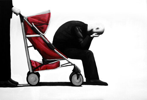 Comfortable stroller di Jungwan Chae, Pittura in vendita su Singulart