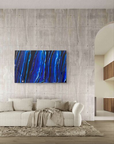 Blue Eclipse di Maryam Youssefi, Pittura in vendita su Singulart