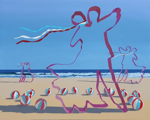 Beach Ball by Robert Walker, Painting for Sale on Singulart