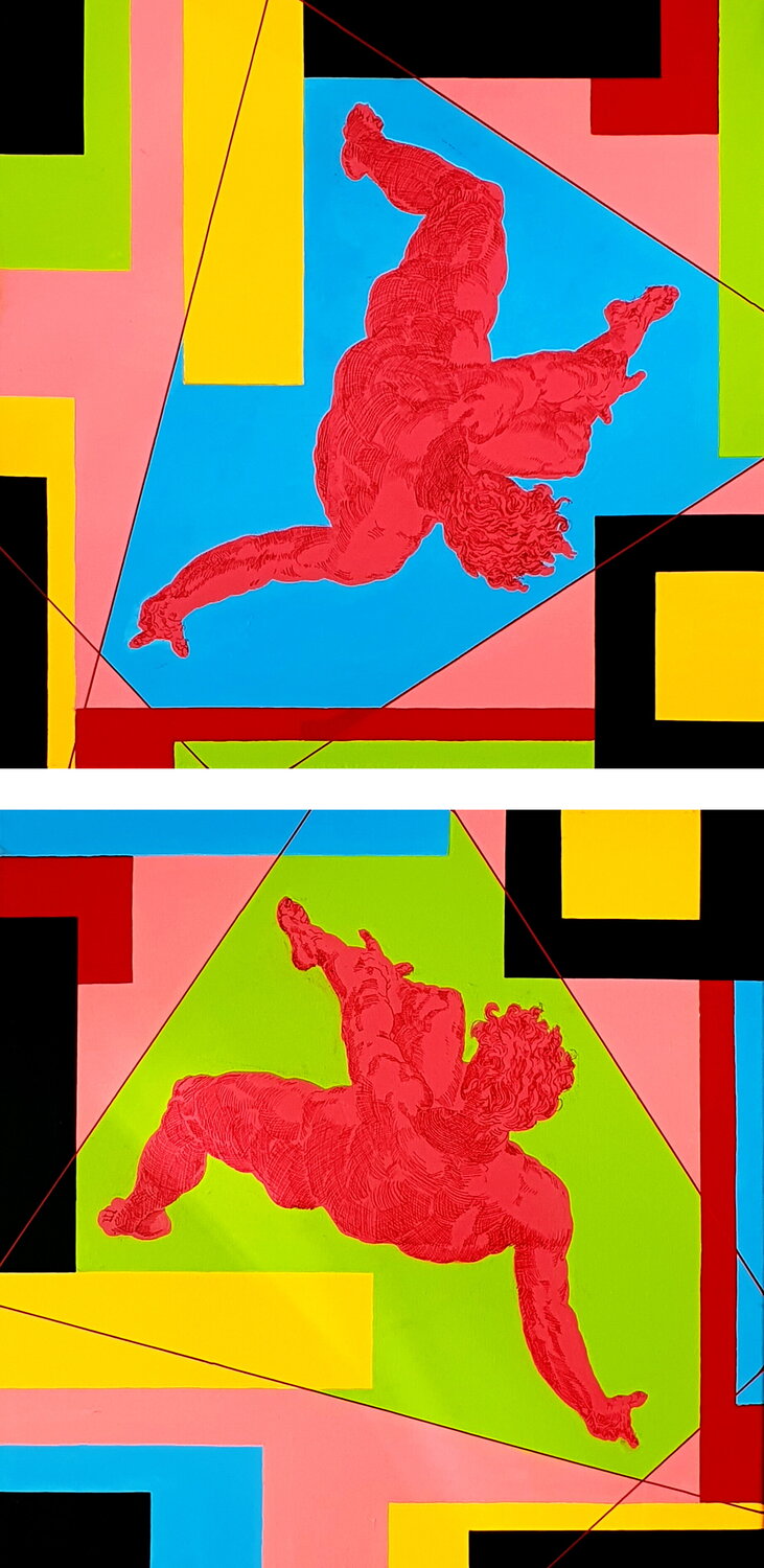 SkyFall I & II (Diptych) Robert Walker