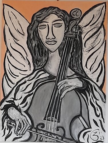 LA VIOLOCHELISTA di José Garcia Arrojo, Pittura in vendita su Singulart