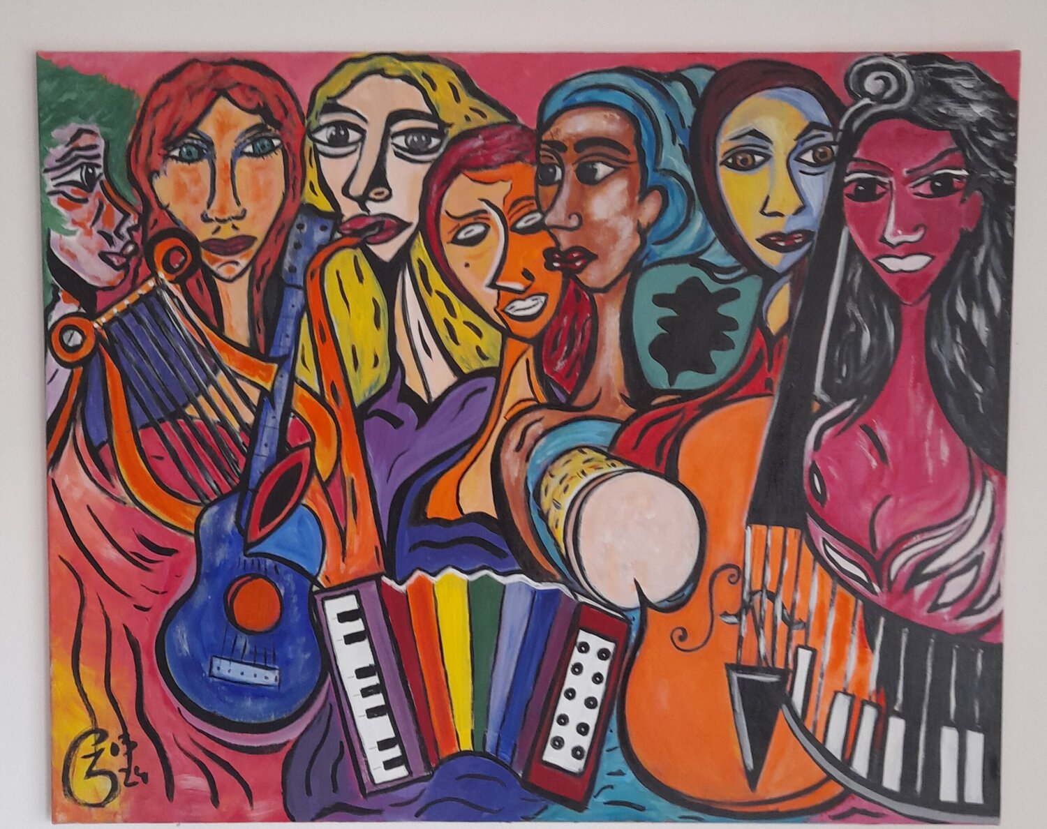 LAS MUSICAS José Garcia Arrojo Originalgemälde zu verkaufen
