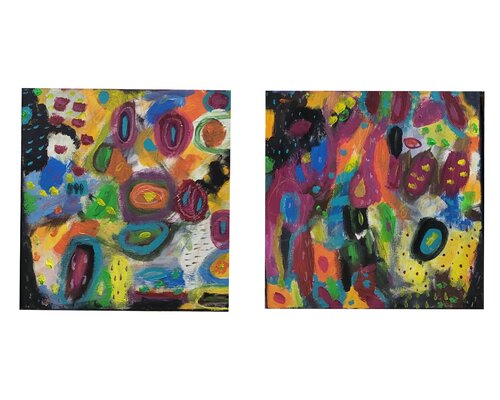 Dunkle Blüten di Uschi Stoffels, Pittura in vendita su Singulart