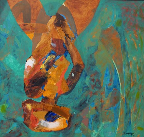 Temptation of St. Francis van Tomasz Rut, Schilderij te koop op Singulart