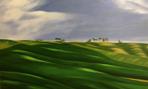 GREEN SEA par LEONORA CARPI, Peinture en vente sur Singulart