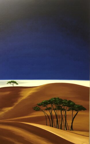 LOIN D'EUX   ( Far Away ) van LEONORA CARPI, Schilderij te koop op Singulart