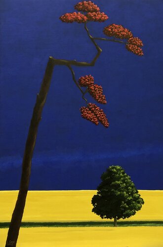 ELLE SE PAVANE ("STRUTTING" in English) par LEONORA CARPI, Peinture en vente sur Singulart