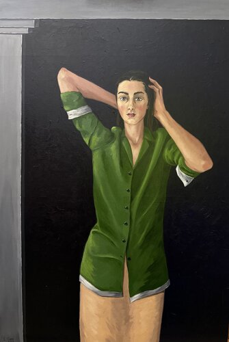 LE MIROIR  (The Mirror ) von LEONORA CARPI, Malerei kaufen auf Singulart