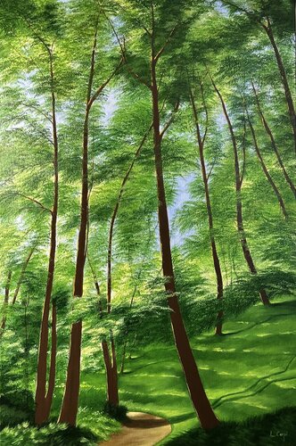 L'ESPALIER par LEONORA CARPI, Peinture en vente sur Singulart