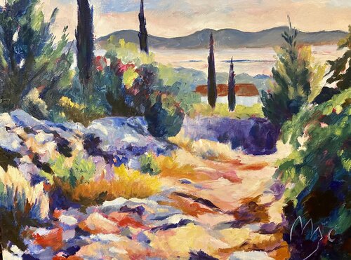 Echappée matinale, Mali Iz di Marie Rose Clergeau, Pittura in vendita su Singulart