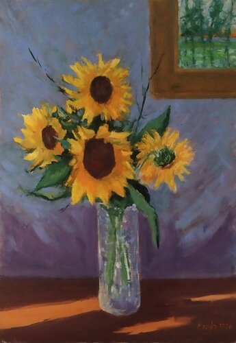 Sunflowers di István Kenéz, Pittura in vendita su Singulart
