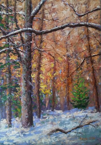 Magical winter di István Kenéz, Pittura in vendita su Singulart