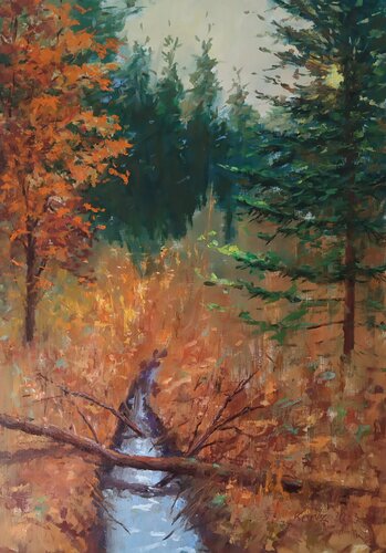 Autumn creek di István Kenéz, Pittura in vendita su Singulart