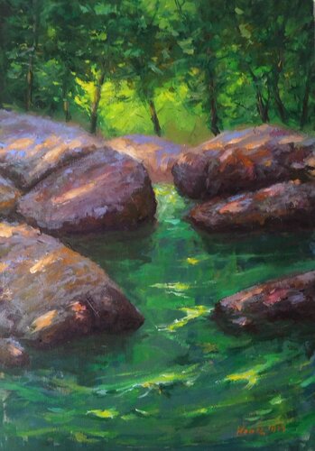 Soft waves di István Kenéz, Pittura in vendita su Singulart