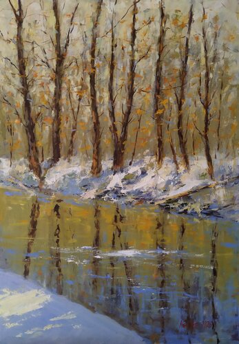 Winter creek di István Kenéz, Pittura in vendita su Singulart
