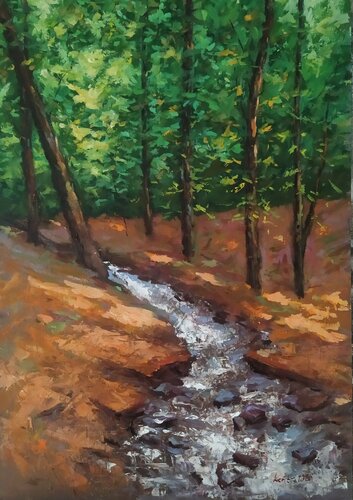 Torrent di István Kenéz, Pittura in vendita su Singulart