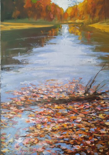 Autumn river von István Kenéz, Malerei kaufen auf Singulart