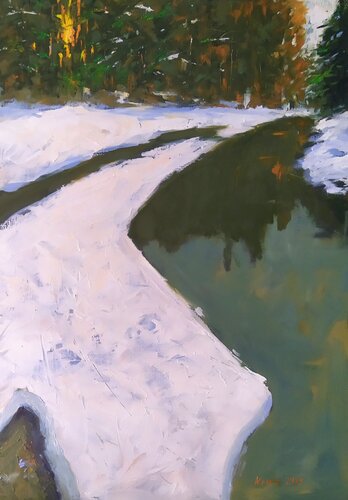 Winter light von István Kenéz, Malerei kaufen auf Singulart