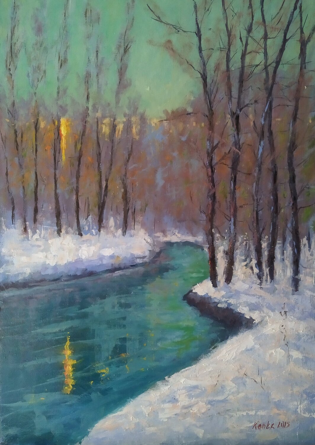 Winter sunset István Kenéz