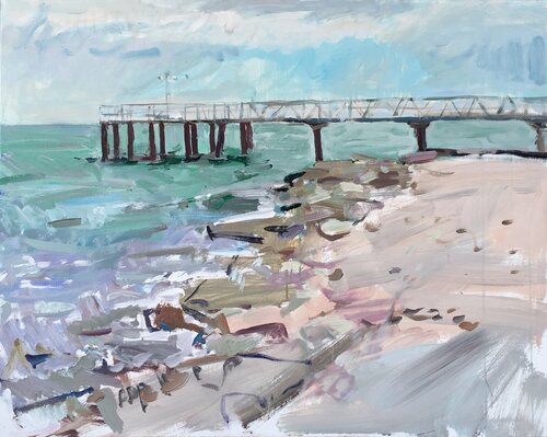 UN MALECÓN par Andrey Khodakov, Peinture en vente sur Singulart