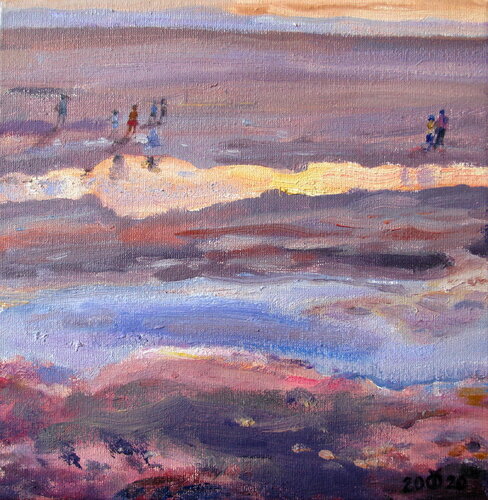 Salt Lake In Sunrise, II von Dalia Čistovaitė, Malerei kaufen auf Singulart