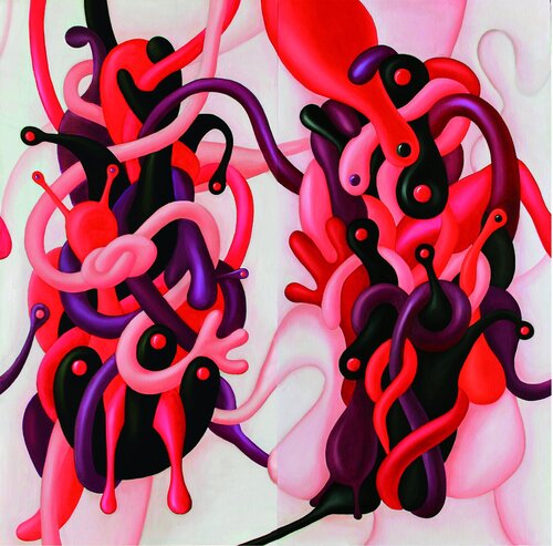 composition rouge de PUI-SAN HO, Pintura a la venta en Singulart