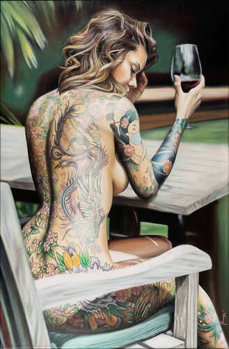La Femme Tatouée van Léni Whitford, Schilderij te koop op Singulart