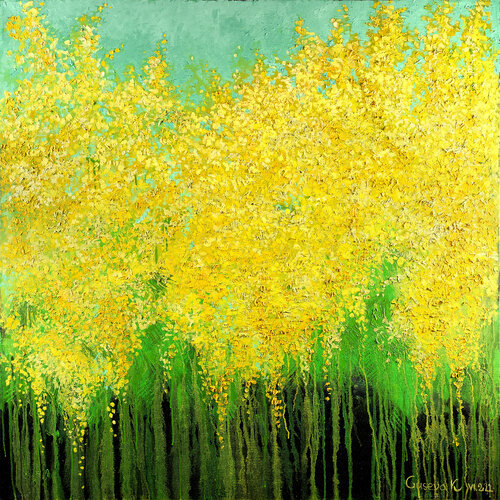 Ungifted mimosas by Kateryna Husieva, Painting for Sale on Singulart