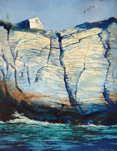 House on a slope von Kateryna Husieva, Malerei kaufen auf Singulart