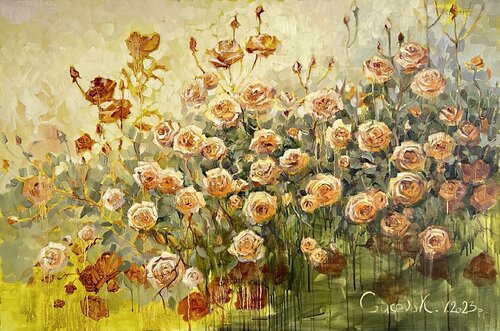Rose bush by Kateryna Husieva, Painting for Sale on Singulart