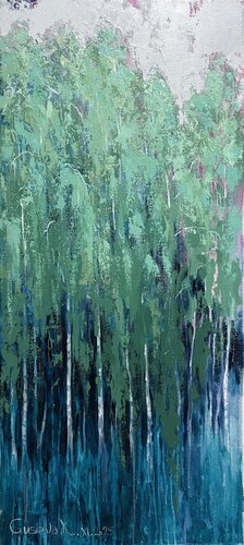 Whispering Trees van Kateryna Husieva, Schilderij te koop op Singulart