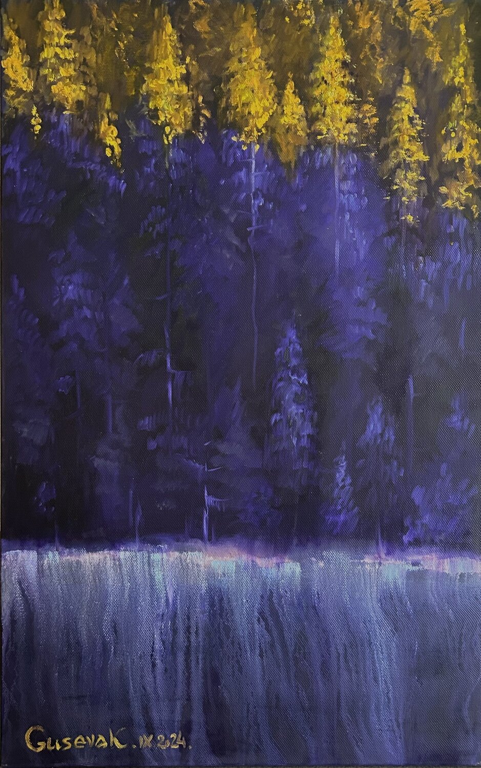 Glow of the Treetops Kateryna Husieva Originalgemälde zu verkaufen