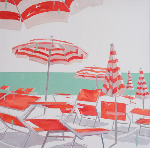 Dolce far niente. Red by Mikhail Mishinskii, Painting for Sale on Singulart